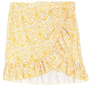 Donna Minigonna Giallo 42 55% Cotone 45% Lino