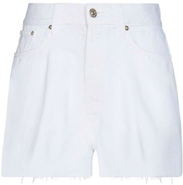 Donna Shorts jeans Bianco 26 100% Cotone