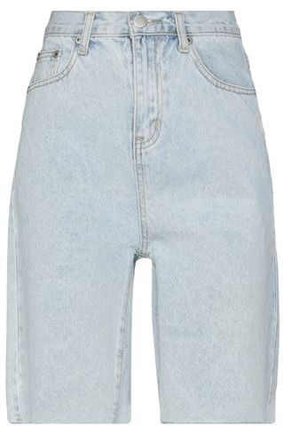 Donna Shorts jeans Blu 40 100% Cotone