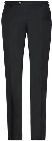 Uomo Pantalone Nero 52 100% Lana Vergine