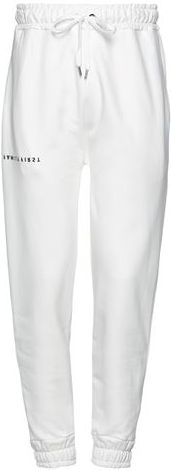 Uomo Pantalone Bianco M 100% Cotone
