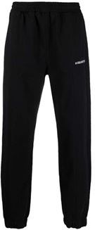 Uomo Pantalone Nero L Cotone