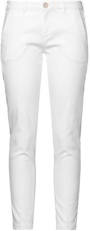 Donna Pantalone Bianco 28 98% Cotone 2% Elastan