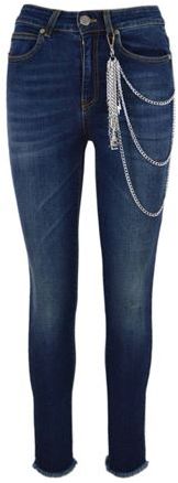 Donna Pantaloni jeans Blu 28 Cotone