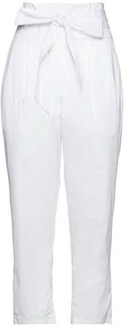 Donna Pantalone Bianco 38 96% Cotone 4% Elastan