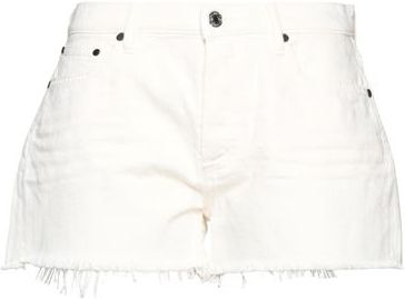 Donna Shorts jeans Avorio 25 100% Cotone