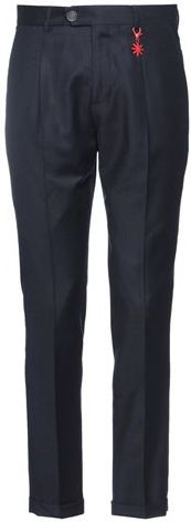 Uomo Pantalone Blu notte 46 99% Lana Vergine 1% Elastan