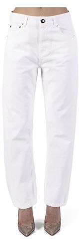 Donna Pantalone Bianco 26 Cotone
