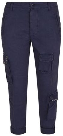 Donna Pantalone Blu 38 Fibre tessili