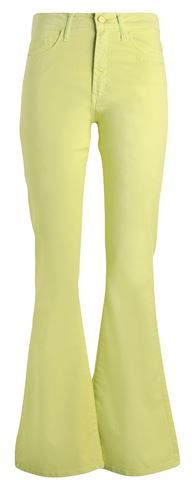 Donna Pantalone Verde acido 34 97% Cotone 3% Elastan