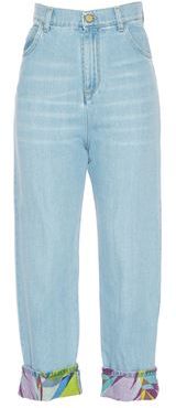 Donna Pantaloni jeans Bianco 25 Cotone