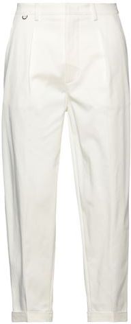 Uomo Pantalone Bianco 46 98% Cotone 2% Elastan