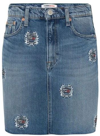 Donna Gonna jeans Blu 24 Tecnica Mista