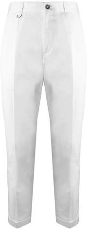 Uomo Pantalone Bianco M Cotone