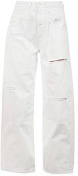 Donna Pantaloni jeans Bianco 25 Cotone