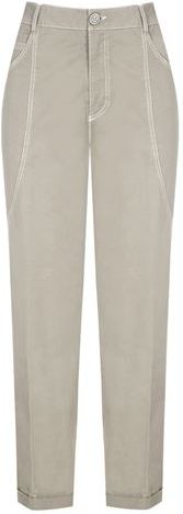 Donna Pantalone Khaki 40 Cotone