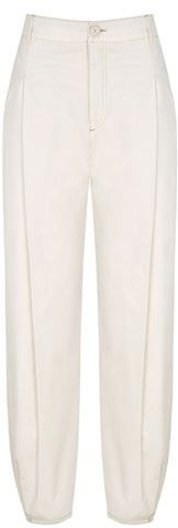 Donna Pantalone Bianco 38 Cotone