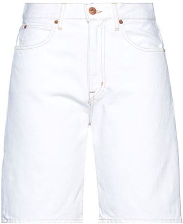 Donna Shorts jeans Bianco 25 100% Cotone