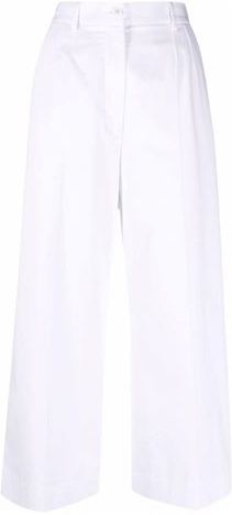 Donna Pantalone Bianco 38 Cotone