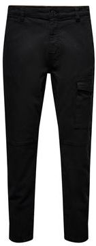 Uomo Pantalone Nero 31W-32L Tecnica Mista