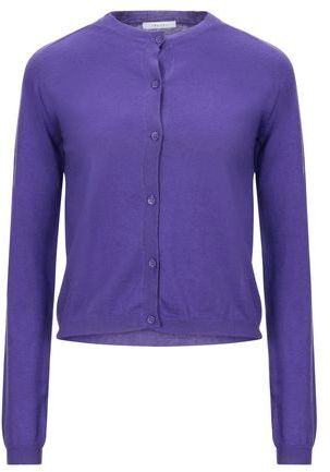 Donna Cardigan Viola L 85% Cotone 15% Cachemire