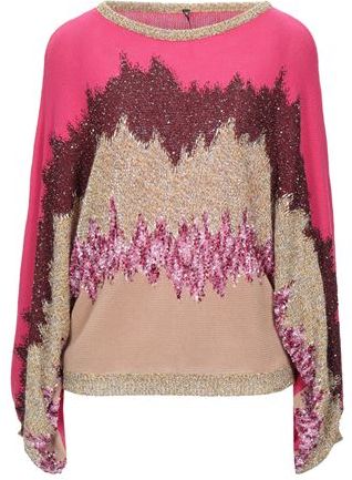 Donna Pullover Fucsia S 48% Cotone 21% Viscosa 17% Poliestere 14% Poliammide