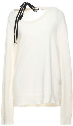 Donna Pullover Bianco XS 100% Lana Vergine