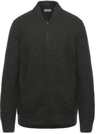 Uomo Cardigan Verde militare 54 90% Lana 10% Cachemire