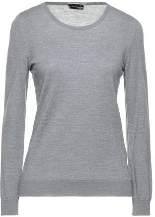 Donna Pullover Grigio 42 100% Lana Vergine