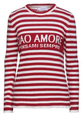 Donna Pullover Rosso L 100% Lana