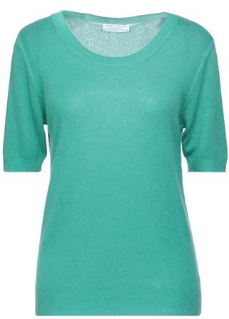 Donna Pullover Verde 1 100% Cachemire