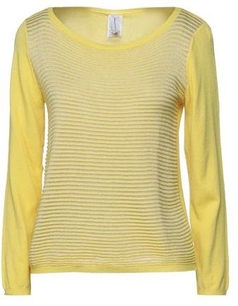 Donna Pullover Giallo M 98% Viscosa 2% Elastan Poliestere