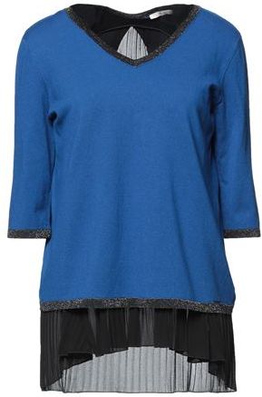 Donna Pullover Blu china S 78% Viscosa 22% Nylon