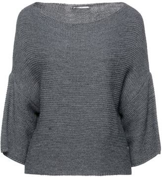 Donna Pullover Grigio S 75% Acrilico 10% Viscosa 10% Lana 5% Lana di alpaca