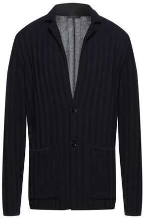 Uomo Cardigan Blu scuro S 100% Cotone