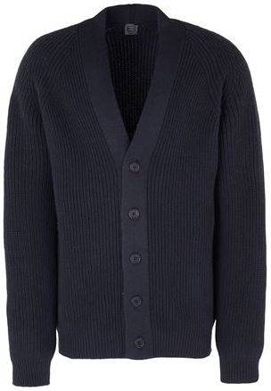 Uomo Cardigan Blu notte S 50% Acrilico 50% Cotone riciclato