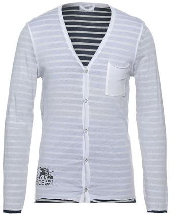 Uomo Cardigan Bianco S 100% Cotone