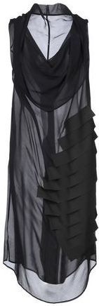 Donna Vestito midi Nero 42 100% Viscosa