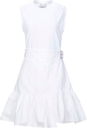 Donna Vestito corto Bianco 36 100% Cotone Elastan