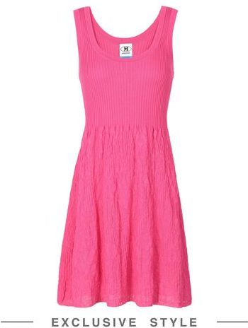 Donna Vestito corto Fucsia 38 100% Cotone