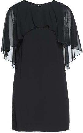 Donna Vestito corto Nero 38 100% Viscosa Poliestere