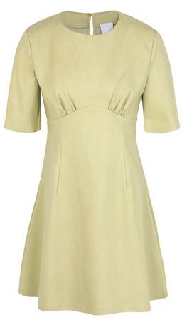 Donna Vestito corto Verde chiaro 40 55% Cotone 45% Poliuretano