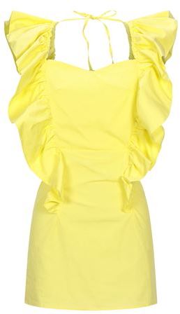 Donna Vestito corto Giallo S 100% Cotone