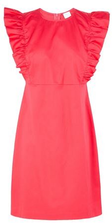 Donna Vestito corto Fucsia 42 97% Cotone 3% Elastan