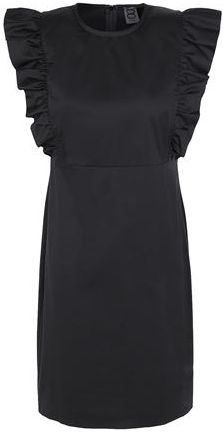 Donna Vestito corto Nero 40 97% Cotone 3% Elastan