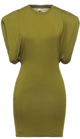 Donna Vestito corto Verde militare S 95% Viscosa 5% Elastan