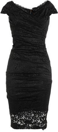 Donna Vestito corto Nero 40 92% Nylon 8% Elastan