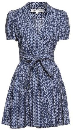 Donna Vestito corto Blu scuro S 100% Cotone