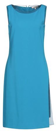 Donna Vestito midi Azzurro 2 67% Viscosa 28% Poliammide 5% Elastan Seta Poliestere