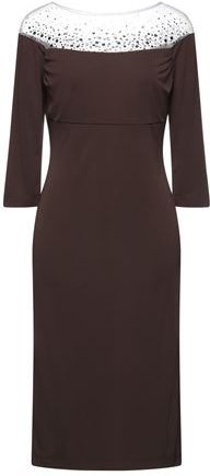 Donna Vestito midi Cacao S 72% Viscosa 28% Poliestere